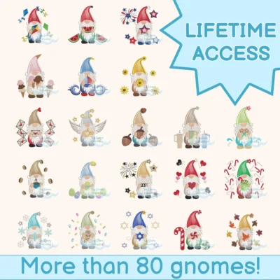 Gnome Embroidery Design