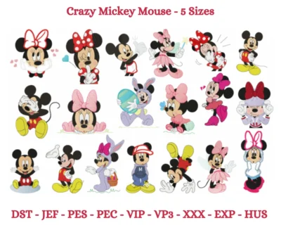 Mickey mouse embroidery designs