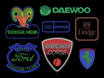 car embroidery designs