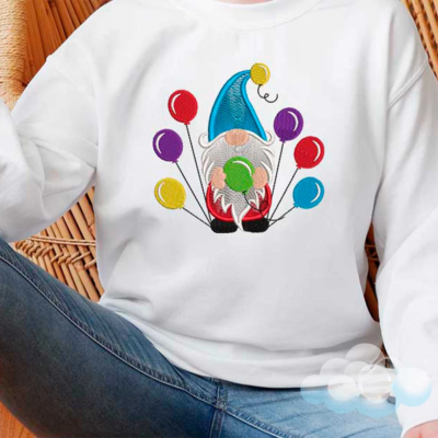 Gnome Embroidery Design