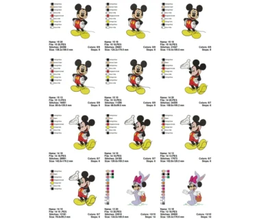 Mickey mouse embroidery designs